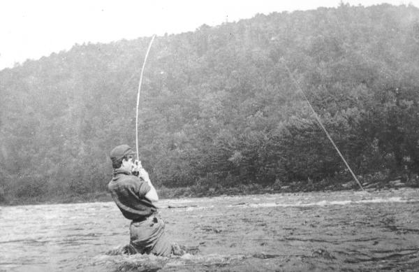 Zane Grey fly fishing in the the Delaware River